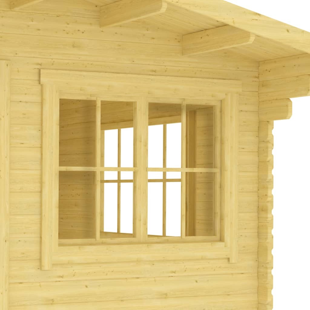 Log Cabin 34 mm 400x376x256.5 cm Solid Pinewood